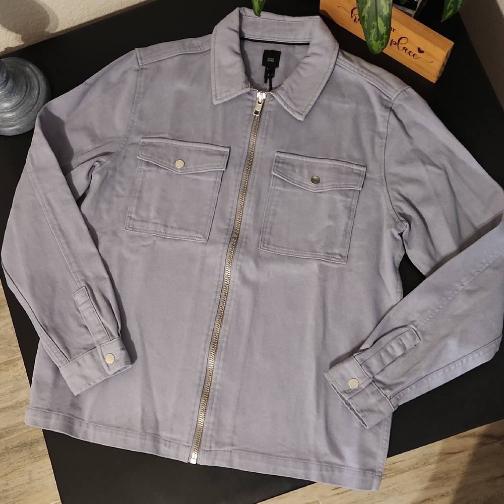 River Island Zip-Up Shirt Jacket